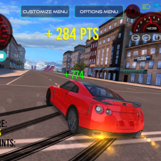 GTR Drift Stunt - Drive at a dizzying speed in a vast city