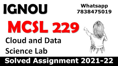 MCSL 229 Solved Assignment 2021-22