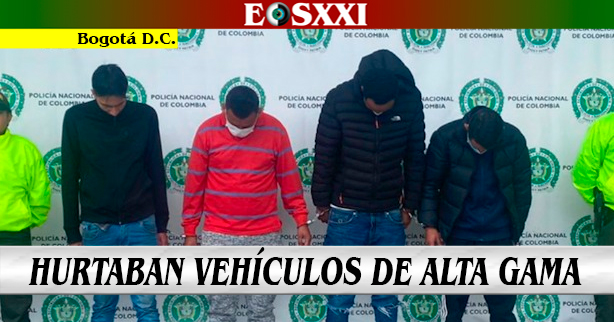 Caen cuatro presuntos integrantes de la organización delincuencial ‘Las Hienas’ por hurto de vehículos