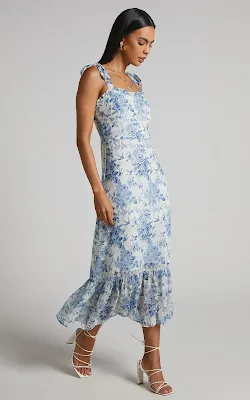 Top 10 Best  Blue Floral Dress
