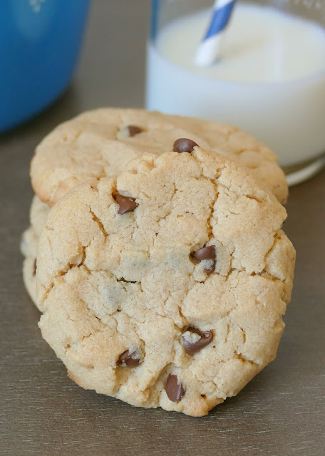 These amazing cookies are the perfect treat for dessert, after school snacks or to cure your sweet tooth craving. The combination of chunky peanut butter and mini chocolate chips make the perfect texture and chewy consistency. These are such a family favorite at our house!