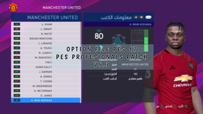 PES 2017 PES Professional v5.3 Option File 7-1-2019 By Hatem Fathy