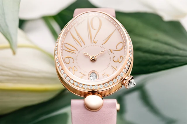 Breguet Reine de Naples with pink "Grand Feu" enamel dial 8918