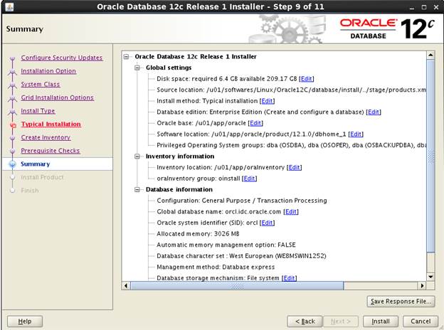 Oracle Database 12c Installation in Linux