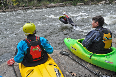 Chris Baer tubing, upper gauley, WV, Jessica Marsan, silly kayakers