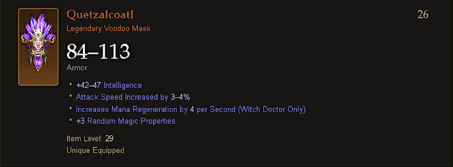 Diablo 3 | Legendary and Set Voodoo Masks Table