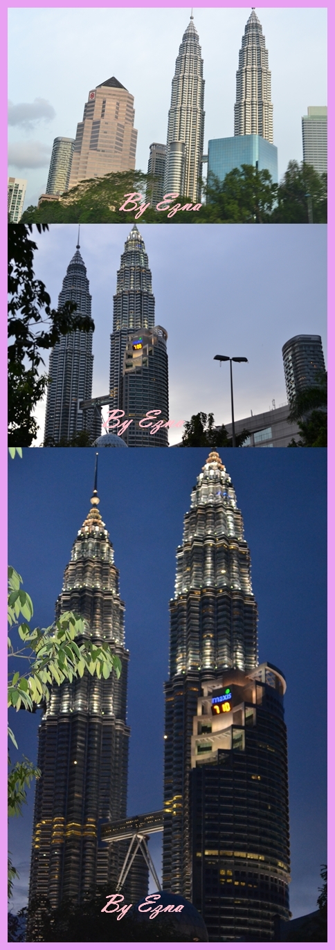 Menara berkembar Petronas menjelang senja