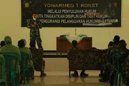 Kum Divif 2 Kostrad Laksanakan Penyuluhan Hukum di Batalyon Armed 1/Roket/AY/1/2