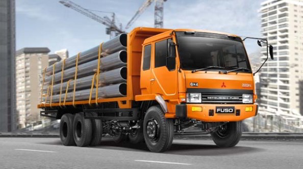 mitsubishi truk fuso warna orange