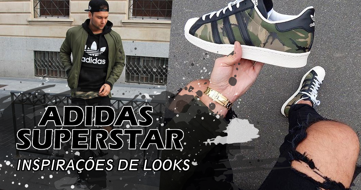 looks com adidas superstar preto,branco,masculino