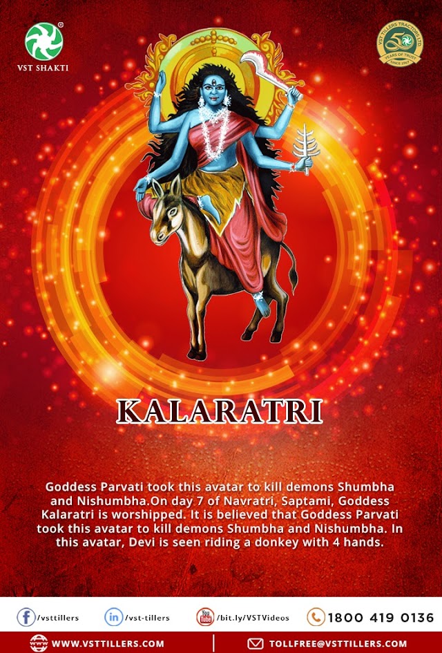 On day 7 of Navratri, Saptami, Goddess Kalaratri
