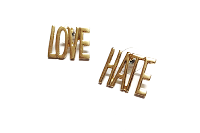 Love Hate Ear Studs