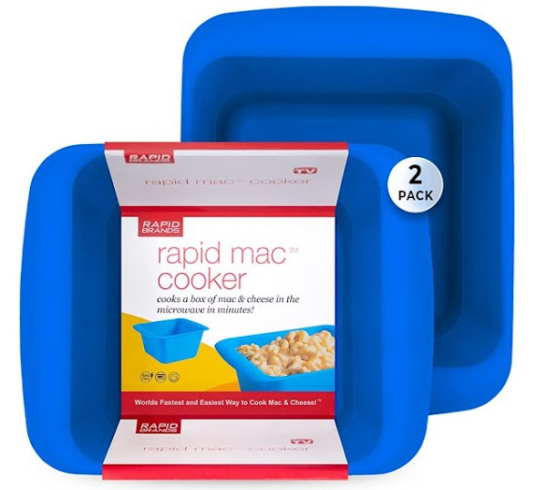 Image: Rapid 2PC Mac Cooker Set, Microwave Macaroni and Cheese in 5 Minutes, Dishwasher-safe and BPA-free
