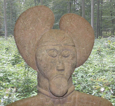 fierce stone warrior from the glauberg plateau