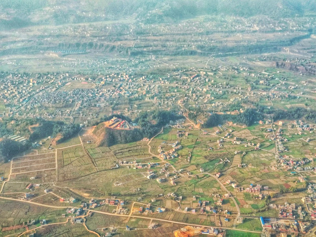 Flying to Pokhara