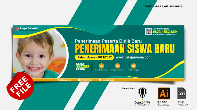 Free Spanduk : Download Banner Penerimaan Siswa Baru PAUD Gratis