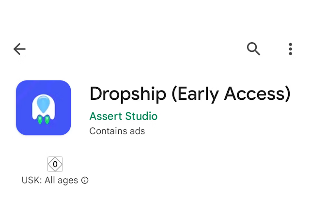 تطبيق مشبوه على متجر قوقل بلاي يحمل نفس اسم تطبيق DropShip الجديد من سامسونج ! احذر منه