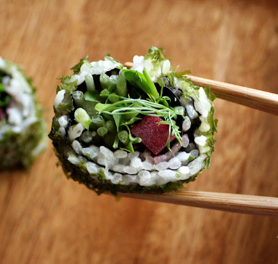 Oppskrift Sushi Vegansk Vegan Vegetarsushi Hvordan Lage Hjemmelaget Rødbeter