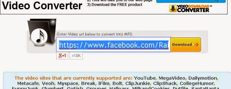 كيفية تحميل مقاطع الفيديو من الفيس بوك بصيغة Mp3 بدون برنامج