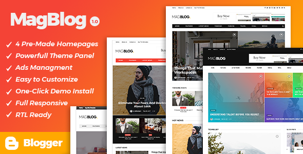 MagBlog - News & Editorial Magazine Blogger Theme