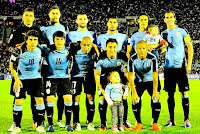 SELECCIÓN DE URUGUAY - Temporada 2016-17 - Fernando Muslera, Sebastián Coates, Gastón Silva, Luis Suárez, Edinson Cavani y Diego Godín; Mathias Corujo, Nicolás Lodeiro, Egidio Arévalo Ríos, Cristian Rodríguez y Carlos Sánchez - URUGUAY 3 (Lodeiro, Cavani 2) VENEZUELA 0 - 06/10/2016 - Campeonato del Mundo de Rusia de 2018, grupo de clasificación - Montevideo, Uruguay, estadio Centenario