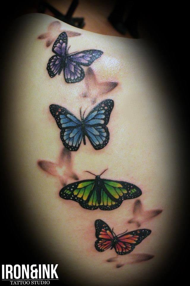 Realistic tattoo butterflies1