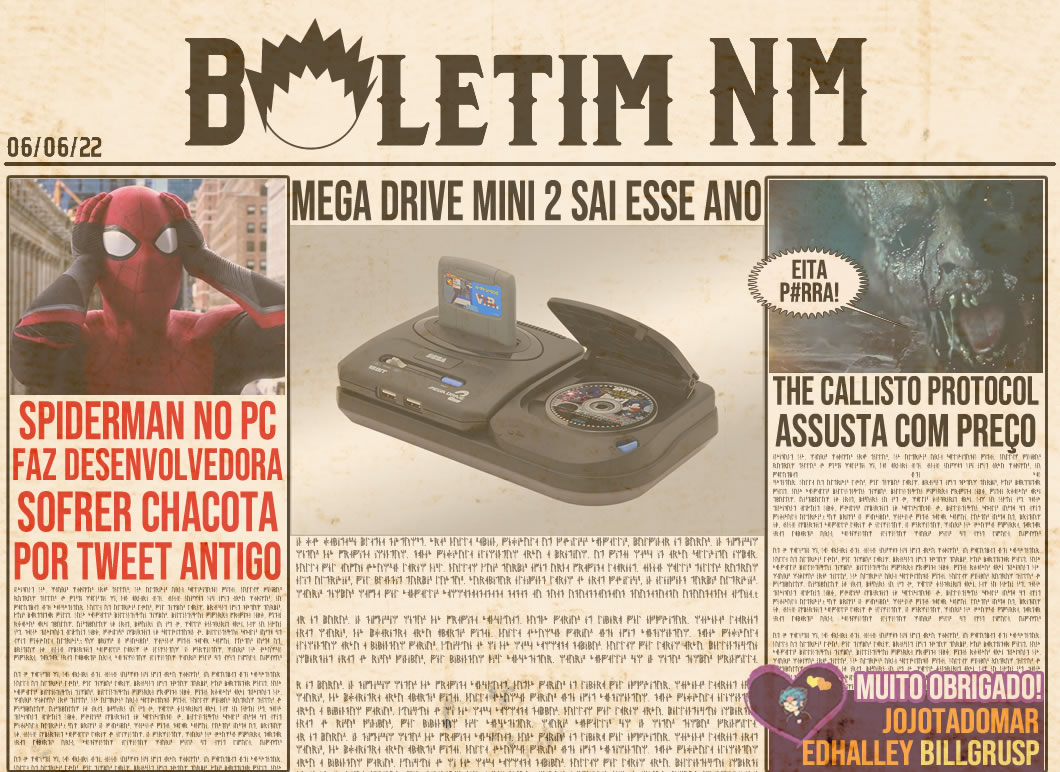 Boletim NM 06/06/2022  Knockout City agora é grátis! Desenvolvedora de  Abandoned se defende da Gamespot! E mais!