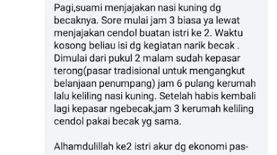 Seorang Tukang Becak di Makassar Allah Mampukan Poligami