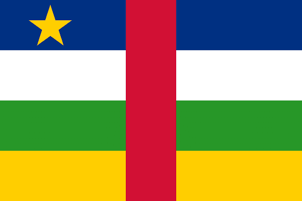 Logo Gambar Bendera Negara Afrika Tengah PNG JPG ukuran 600 px