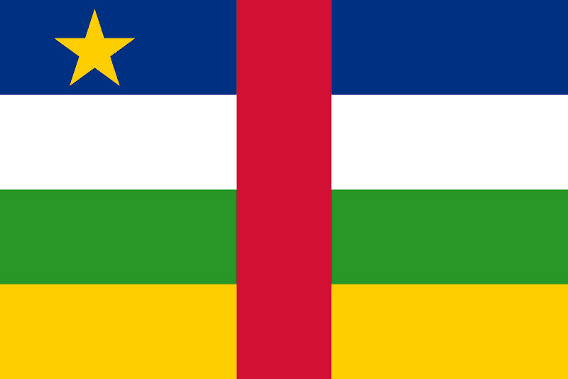 Logo Gambar Bendera Negara Afrika Tengah PNG JPG ukuran 800 px