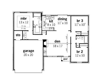 House Plans Ranch on Comfortable This 1237 Square Foot Home Is Sure To Please