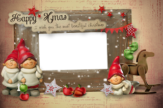 Free Printable Christmas Frames, Invitations or Cards. 