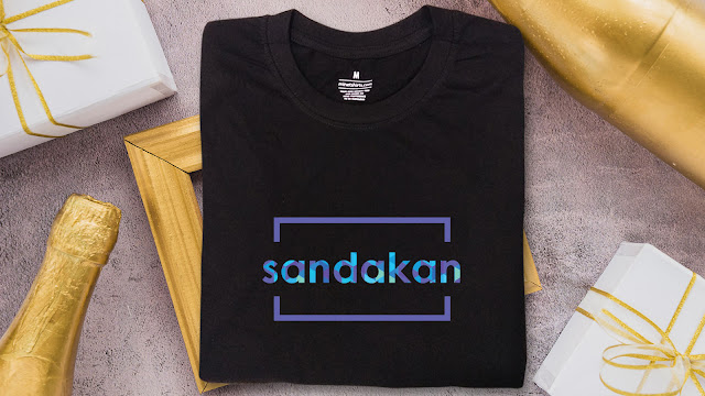 SCS043-BG004-P5-CTS Sandakan T Shirt Design Sandakan T shirt Printing Custom T Shirt Courier To Sandakan Malaysia TOP VIEW