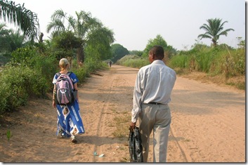 Kristi back walking