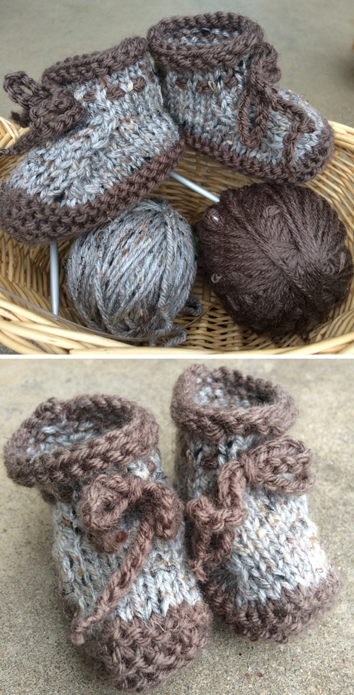 Worsted Weight Baby Booties - Free Pattern 