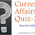 November 2020 Current Affairs Quiz-2 (#currentaffairs)(#eduvictors)(#compete4exams)(#nov2020currentaffairs)