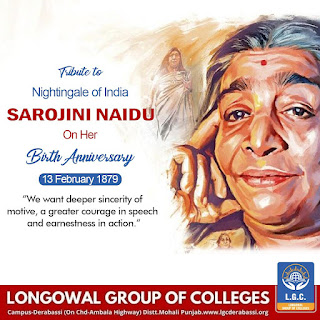 freedom fighter “Nightingale of India” Sarojini Naidu ji