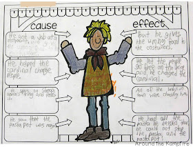 Cause and effect trifold activity during our Tomie dePaola author study | Around the Kampfire blog