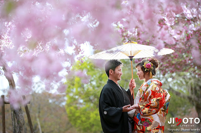 奈良の桜で前撮りロケーション撮影