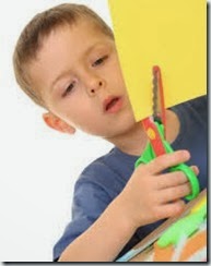 child with scissors