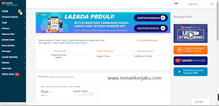 Tampilan Dashboard Lazada Seller Akun Sebagai Penjual Lazada