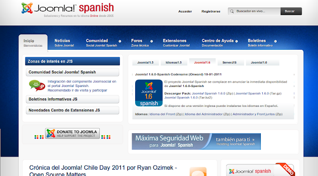 Joomla en castellano: Joomlaspanish