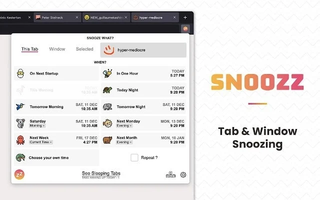 Snoozz Tab Manager