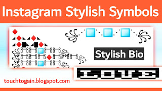 Instagram Stylish Bio Symbols - Touch 2 Gain