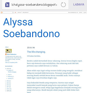 Blog Alyssa Soebandono juga masih gratisan guys