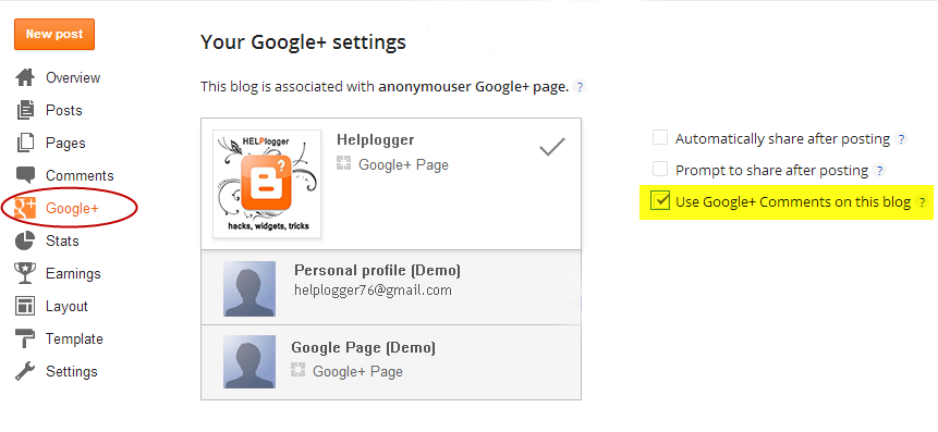 use google+ comments on this blog, blogger tutorial