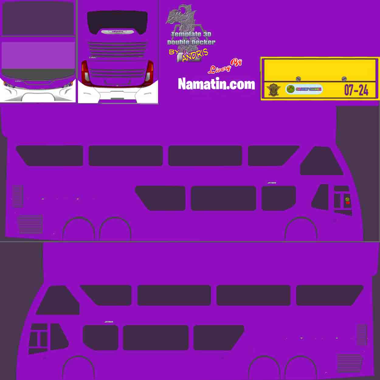 livery bussid hd warna ungu