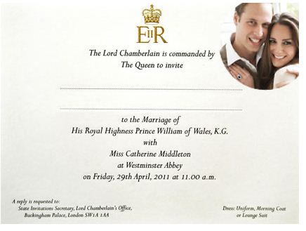 today show royal wedding pictures. the royal wedding invite.