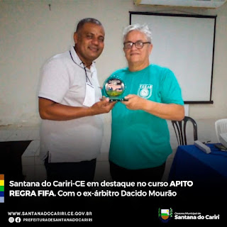 S DO CARIRI - MUNICIPIO É DESTAQUE NO CURSO APITO REGRA FIFA COM O EX ÁRBITRO DACILDO MOURÃO
