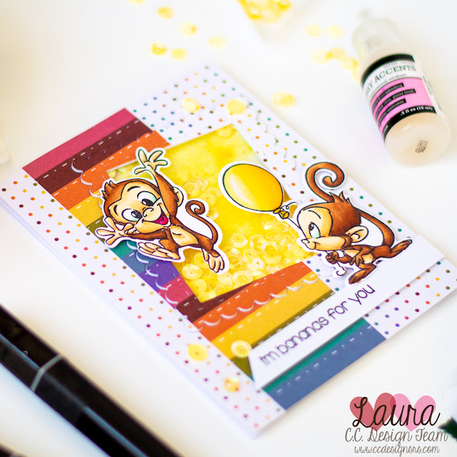 Easy Shaker Card with Matching Tag - C.C. Design Monkeys